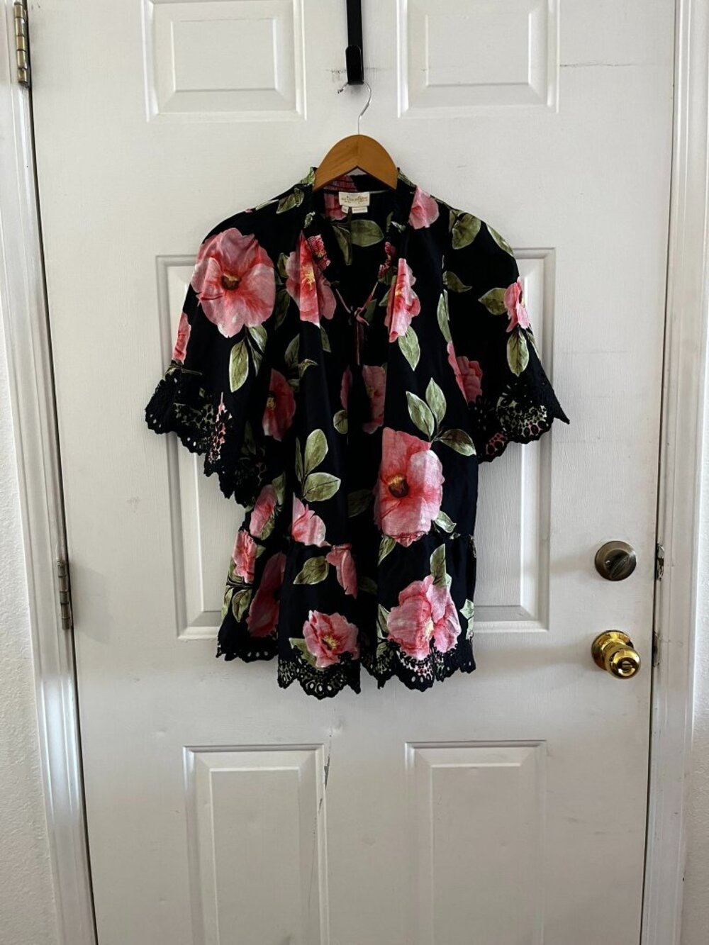 Kate Spade Madison Ave Silk/Linen Plus-size Floral Lace Embroider Tunic Sz XXL